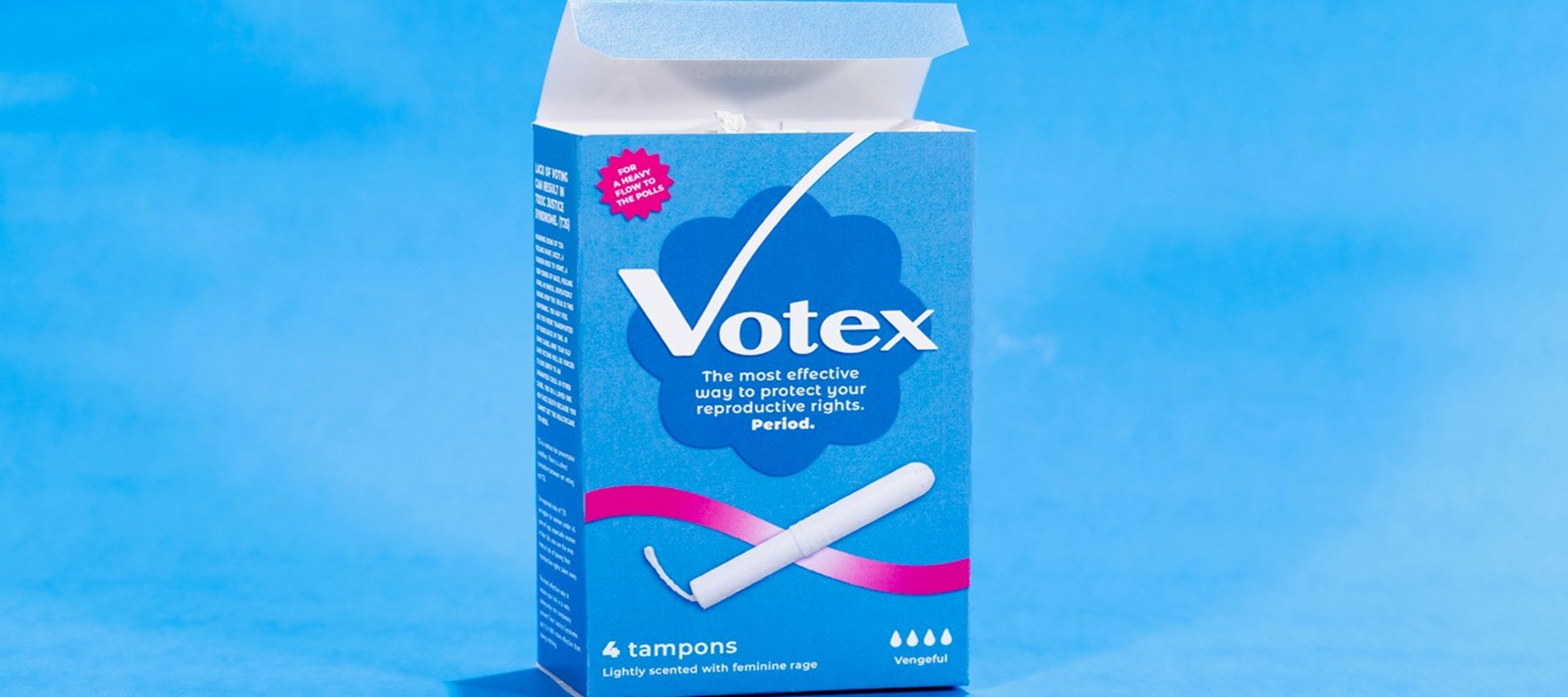 Votex tampon parody campaign returns aiming to get a ‘heavy flow’ of voters to the polls